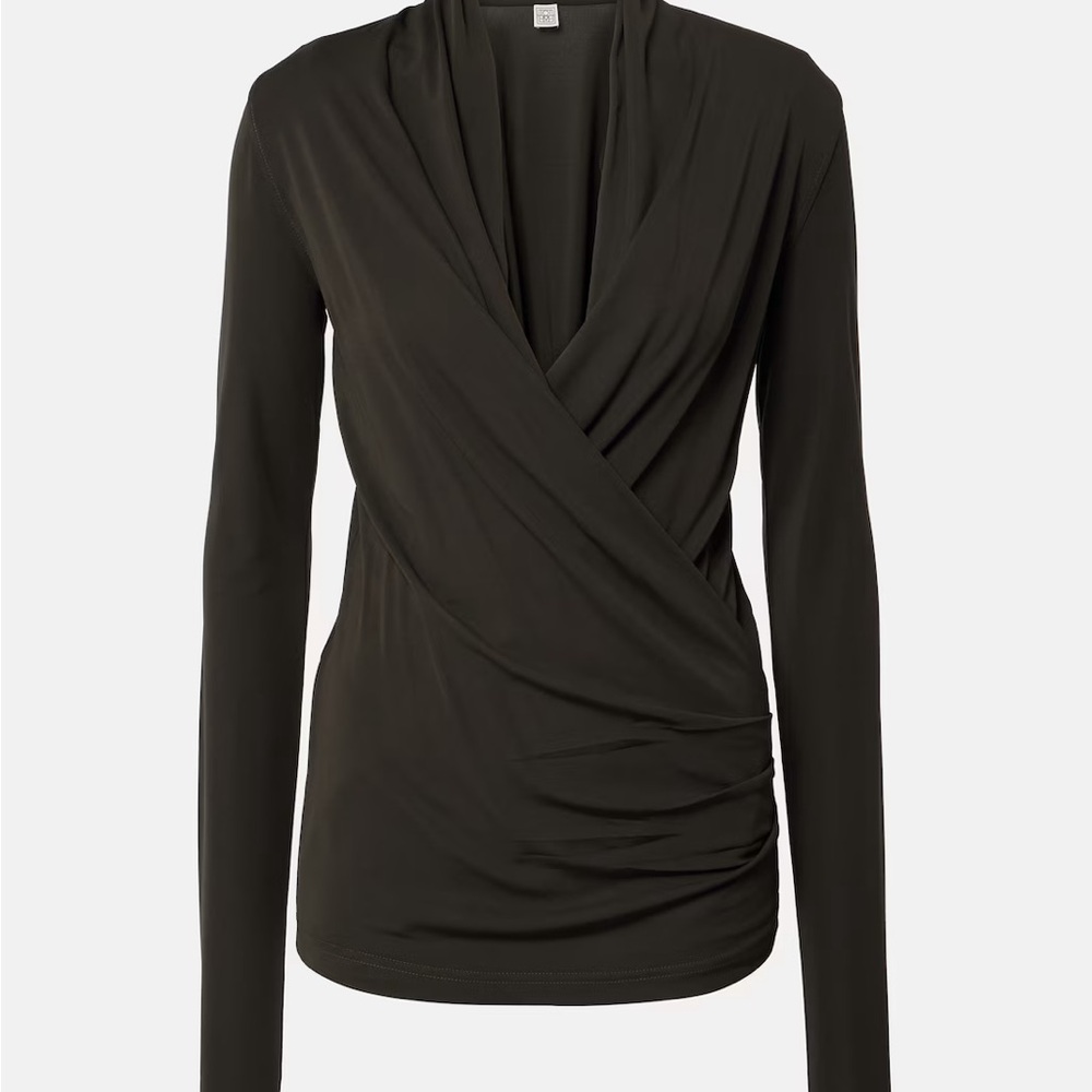 Toteme Charcoal Drape Blouse